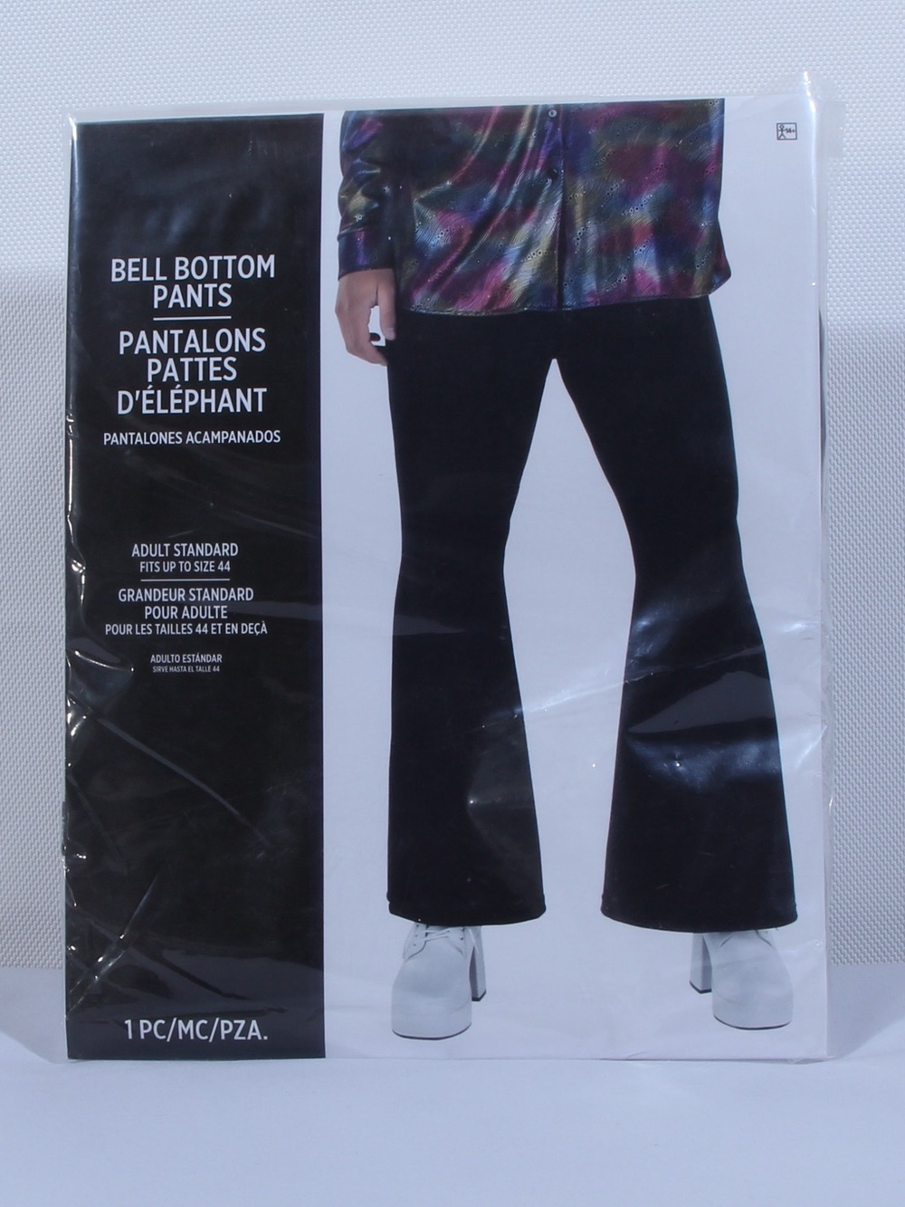 Amscan Men's Black 1970s Bell Bottom Pants NWT